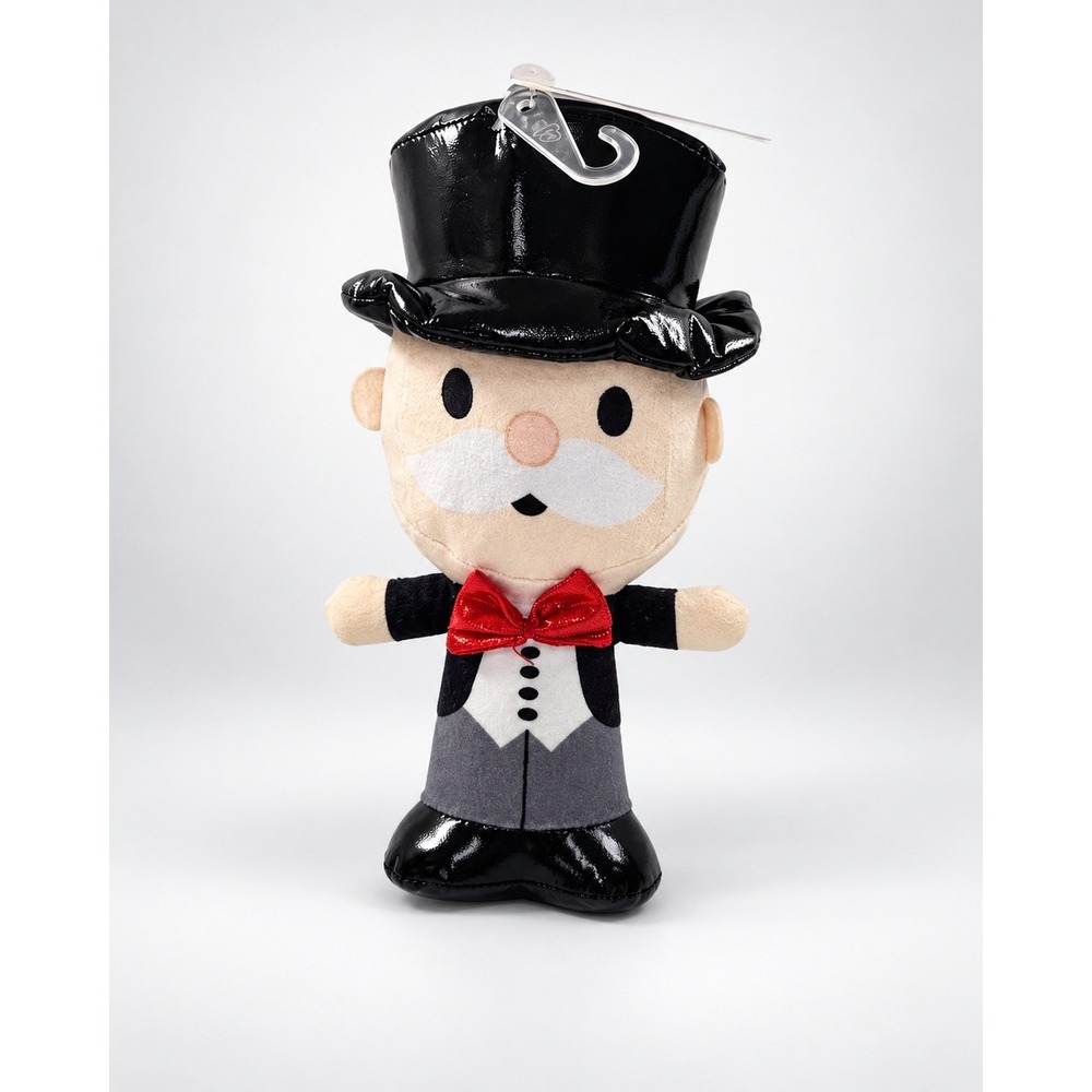 Monopoly Mr. Monopoly Squeak Crinkle Plush Dog Toy With Tag